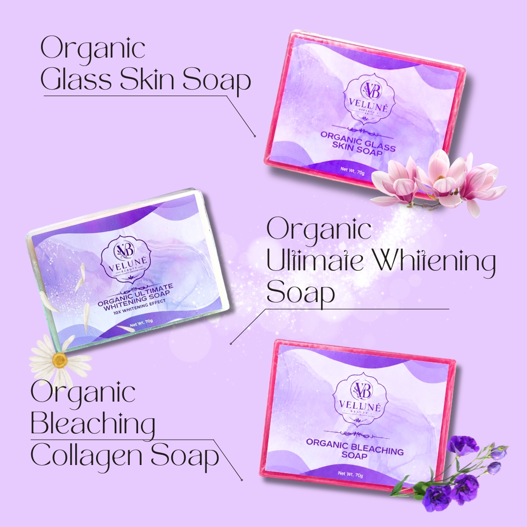 Veluné Organic Soaps variants poster