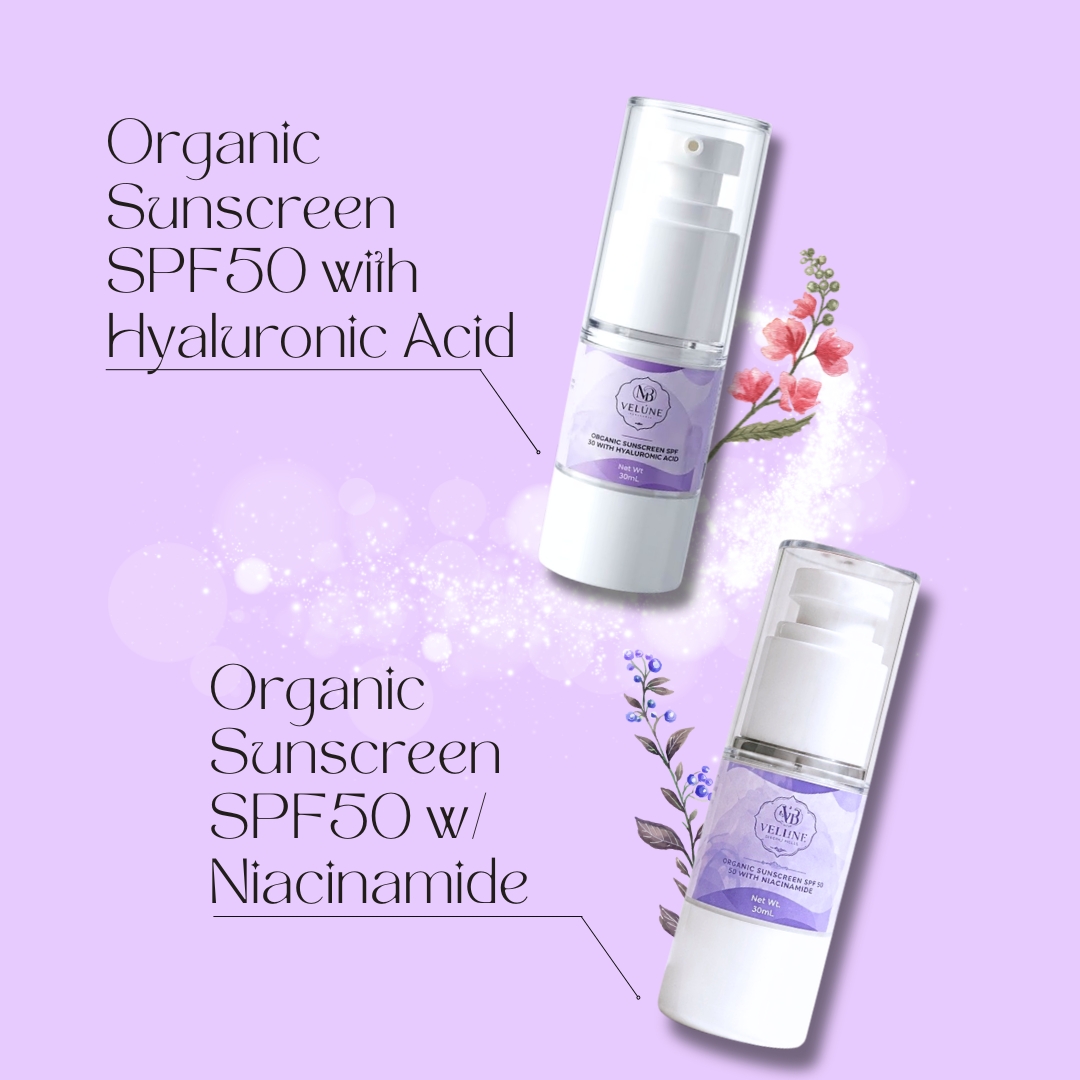 Veluné Sunscreen SPF 50 variants poster